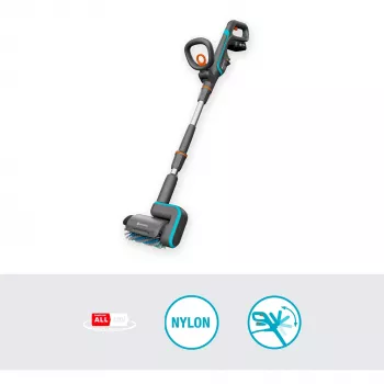 Limpa-terraços elétrico GARDENA 14841-20 a pilhas verde cinzento laranja
