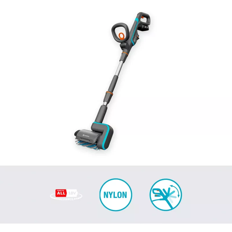 Limpa-terraços elétrico GARDENA 14841-20 a pilhas verde cinzento laranja