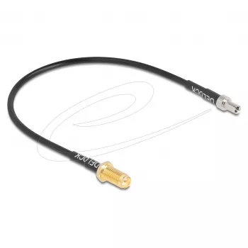 Cabo coaxial DELOCK 90919 RG-174, 20 m, RP-SMA para TS9, preto