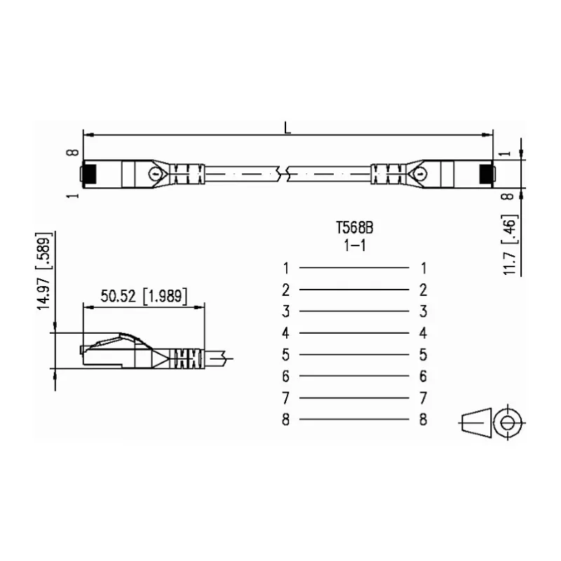 Metz 1308455077-E Cabo de patch Ethernet Amarelo