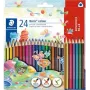 Lápis de cor Staedtler Noris colour Conjunto 18+6 — Modelo 187 C18P1, 24 lápis com cores sortidas