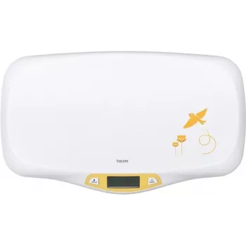 Balança para bebé Beurer BY80 - balança digital para bebé, 20 kg, 5 g, branco/amarelo