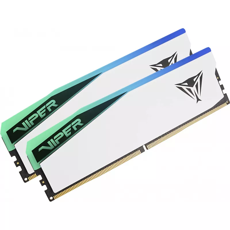 DIMM 48 GB DDR5-6000 (2x 24 GB) Dual-Kit, memória branca, PVER548G60C42KW, Viper Elite 5 RGB, INTEL XMP, AMD EXPO