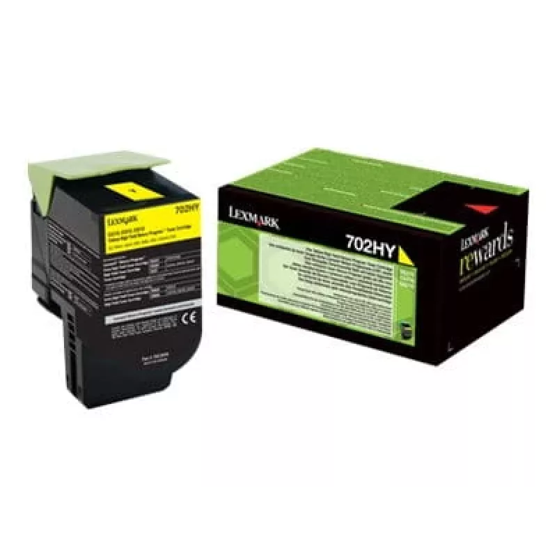 Tinteiro Lexmark Cartridge 702HY Amarelo 70C2HY0 3000 páginas