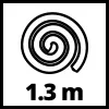 Einhell 3407000 - Cinzento - Preto - 1,3 m - 8 mm - 390 g - 560 g