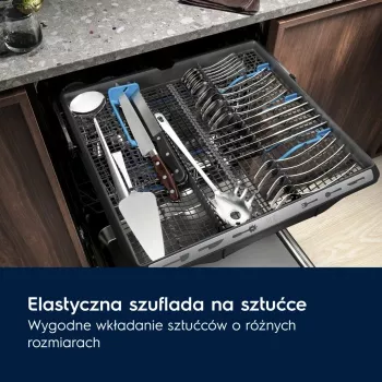 Máquina de lavar loiça encastrável Electrolux EEM43201L, slim 45 cm, 10 conjuntos de louça, 46 dB, Inverter