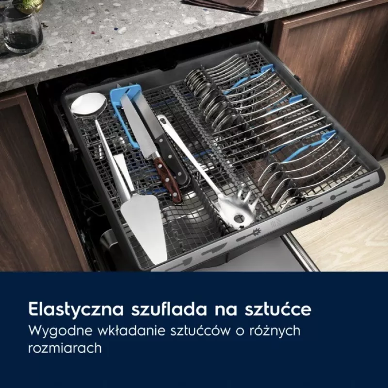 Máquina de lavar loiça encastrável Electrolux EEM43201L, slim 45 cm, 10 conjuntos de louça, 46 dB, Inverter
