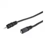Cabo de extensão Wentronic Goobay jack 2,5 mm, preto, 2 m – ficha jack 2,5 mm (3 polos, estéreo) > conector fêmea jack 2,5 mm (3 polos, estéreo) (50458)