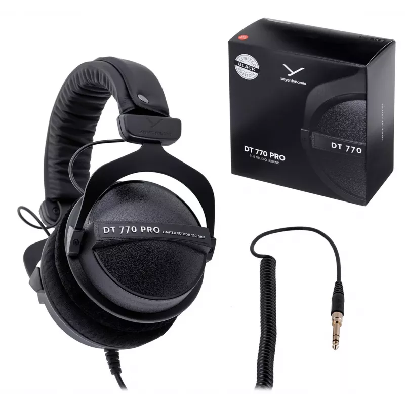 Auscultadores Beyerdynamic DT 770 PRO 250 OHM preto edição limitada