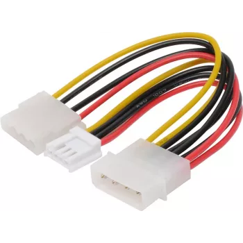 Cabo de alimentação ShiverPeaks 13,30 cm modelo 78231-HQ para ligações de fonte de alimentação de PC