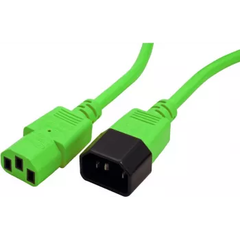 ROLINE 19.08.1528 cabo de alimentação verde 0,8 m conector fêmea C14 conector fêmea C13 (19.08.1528)