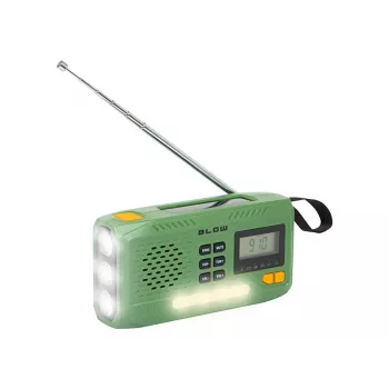 Rádio portátil AM/FM solar BLOW RA13 77-551# – leve, carregamento solar sem pilhas