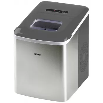 Máquina de gelo portátil Domo DO9253IB — 12 kg/24h, depósito de água de 1,8 l, aço inoxidável