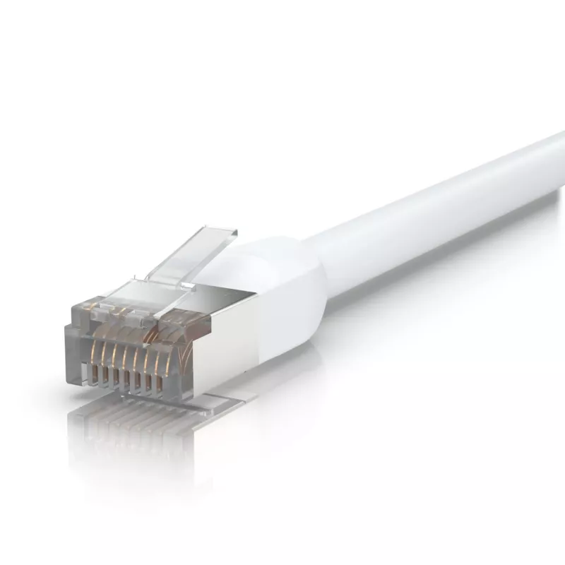 Cabo de rede Ubiquiti UACC-CABLE-PATCH-OUTDOOR-2M-W RJ-45 Cat5e 2 m branco, S/UTP, 24 AWG