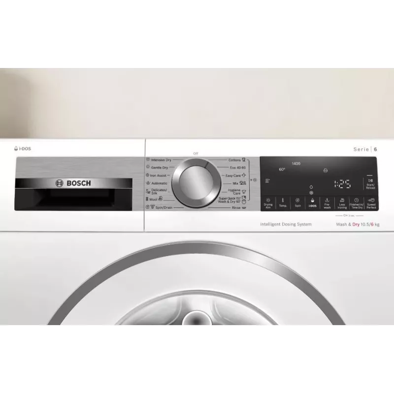Máquina de lavar e secar Bosch WNG254A9BY 10,5 kg / 6 kg 1400 rpm Branco