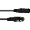 Cabo DMX EUROLITE XLR 3 pinos 5 m, ficha–conector fêmea, cabo de controlo de luz digital simétrico