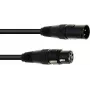 Cabo DMX EUROLITE XLR 3 pinos 5 m, ficha–conector fêmea, cabo de controlo de luz digital simétrico