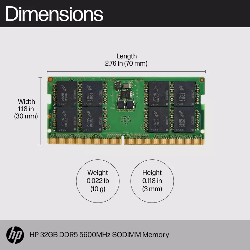 HPE - DDR5 - Módulo - 32 GB - SO-DIMM 262-Pin - 5600 MHz / PC5-44800 1.1 V