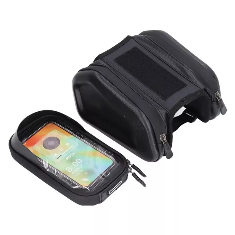 Extralink Bolsa de bicicleta, bolsa de quadro impermeável com capa para telemóvel