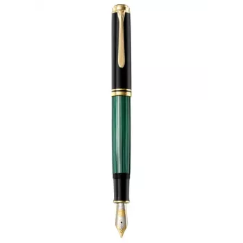 Pelikan Souverän 1000, preto, verde, médio, ambidestro, Alemanha, 1 unid.