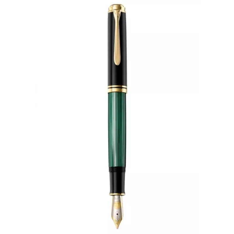 Pelikan Souverän 1000, preto, verde, médio, ambidestro, Alemanha, 1 unid.