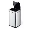 Durable TOUCH 12L retangular aço inoxidável prateado preto