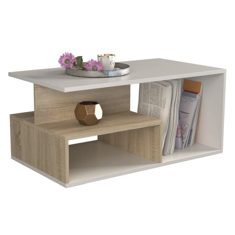Mesa de centro / Mesa lateral / Mesa de apoio Topeshop PRIMA SON MIX, mesa de centro de forma livre, 1 perna
