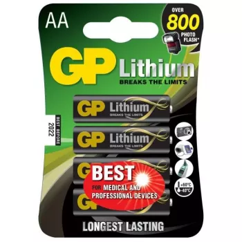 GP Batteries pilha primária de lítio AAA descartável alcalina (07015LF-C4)