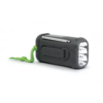 Muse MH-08 MB rádio solar portátil com manivela e lanterna, Preto