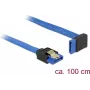 Cabo SATA DeLOCK 84999 1 m SATA 7 pinos preto azul