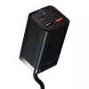 Carregador Baseus GaN3 Pro telemóvel tablet preto AC interior 15V 3A