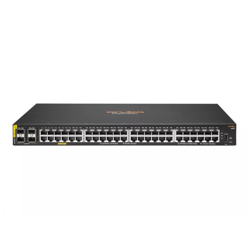 Switch gerido HPE Aruba Networking Aruba 6100 48G PoE 4SFP+ 370W