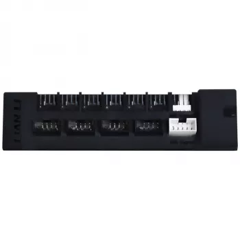 Hub USB e PWM Lian Li EDGE HUB EG-HUB01B — 4× USB, 6× ligações PWM para ventoinhas