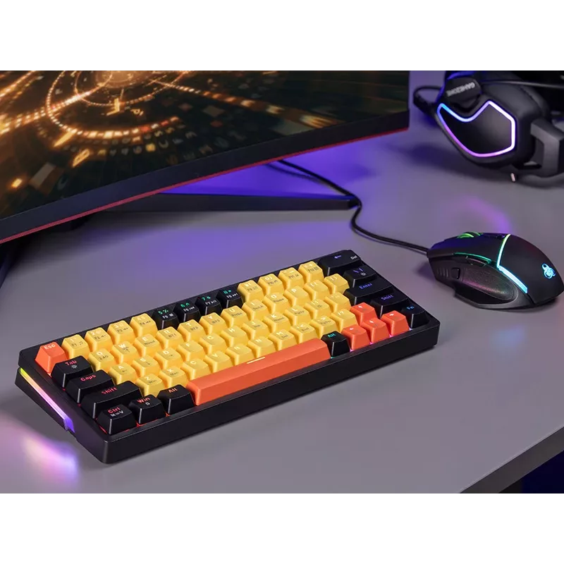 Teclado mecânico Tracer Gamezone EVO2 Hot Swap 63 (amarelo)