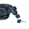 Fechadura de bicicleta de aço 12 mm com chave - YCK0/12/200/2 preto