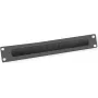 Tampa de rack VALUE com escova para passagem de cabos – RAL 9005 – 2U – 25,4/48,3 cm (10 polegadas/19 polegadas)