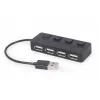 Hub de interface USB 2.0 Gembird UHB-U2P4-05 com 4 portas USB