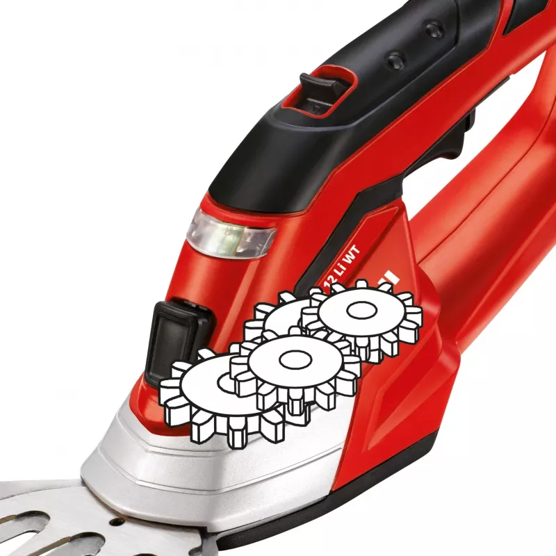 Tesoura de relva a bateria Einhell GE-CG 12 Li 12 V iões de lítio (Li-Ion) preto, vermelho, prateado