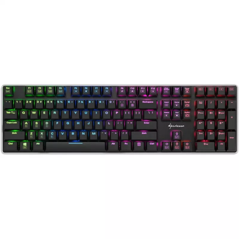 PureWriter RGB, teclado gaming preto, layout FR, Kailh Choc Low Profile Blue
