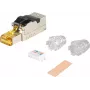 Conector de rede helos RJ-45 macho blindado Cat 8.1 para ligações Ethernet de alta velocidade
