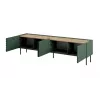Móvel RTV 4D ONDA 200x40xH54.35 verde (de pé ou montado na parede)