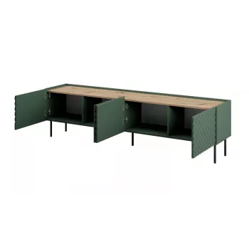 Móvel RTV 4D ONDA 200x40xH54.35 verde (de pé ou montado na parede)