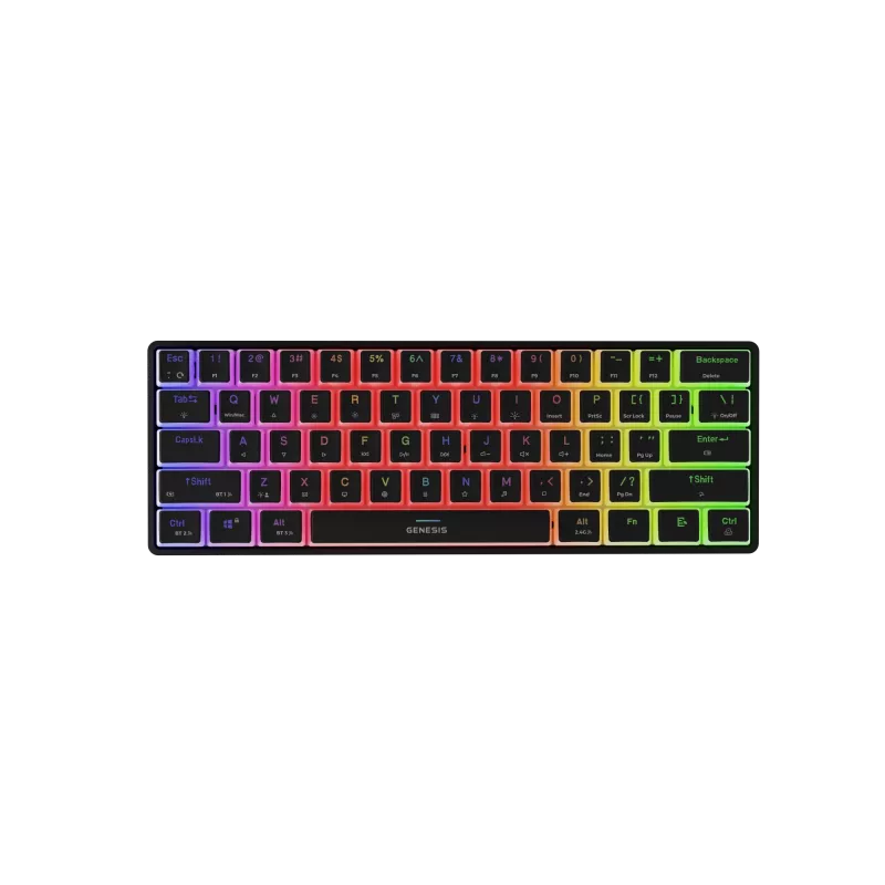 TECLADO GAMING GENESIS THOR 660 G2 US PRETO SEM FIOS RGB MECÂNICO GATERON BROWN