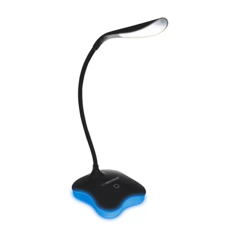 Esperanza ELD105K Mimosa candeeiro de secretária LED, 3 W, preto
