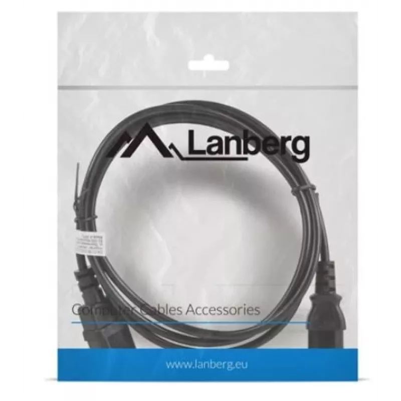 Cabo de alimentação Lanberg CA-C13E-10CC-0018-BK preto 1,8 m