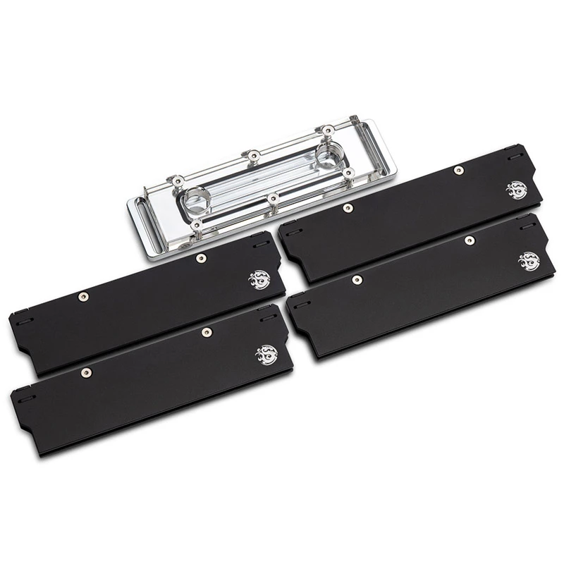 Dissipador de memória Bitspower, DDR5, transparente, bilateral - 4 DIMMS