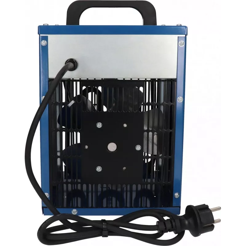 Aquecedor elétrico com ventilador BLAUPUNKT EH7010 – 2000 W, elemento em aço inoxidável, IPX4, instalação no chão, para até 22 m², preto/azul/vermelho