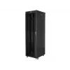 Lanberg FF01-6842-12BL armário rack de chão de 19 polegadas 42U, 600x800 mm, porta de vidro, LCD, IP20, para montagem, preto