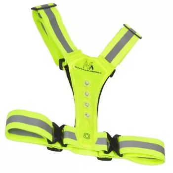 Colete refletor de segurança LED MACLEAN MCE425 – visibilidade 360°, tamanho ajustável