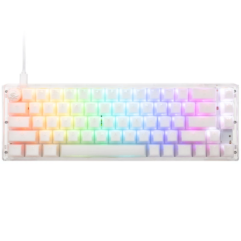 Teclado Ducky One 3 Aura White SF, gaming, USB, QWERTY, inglês dos EUA